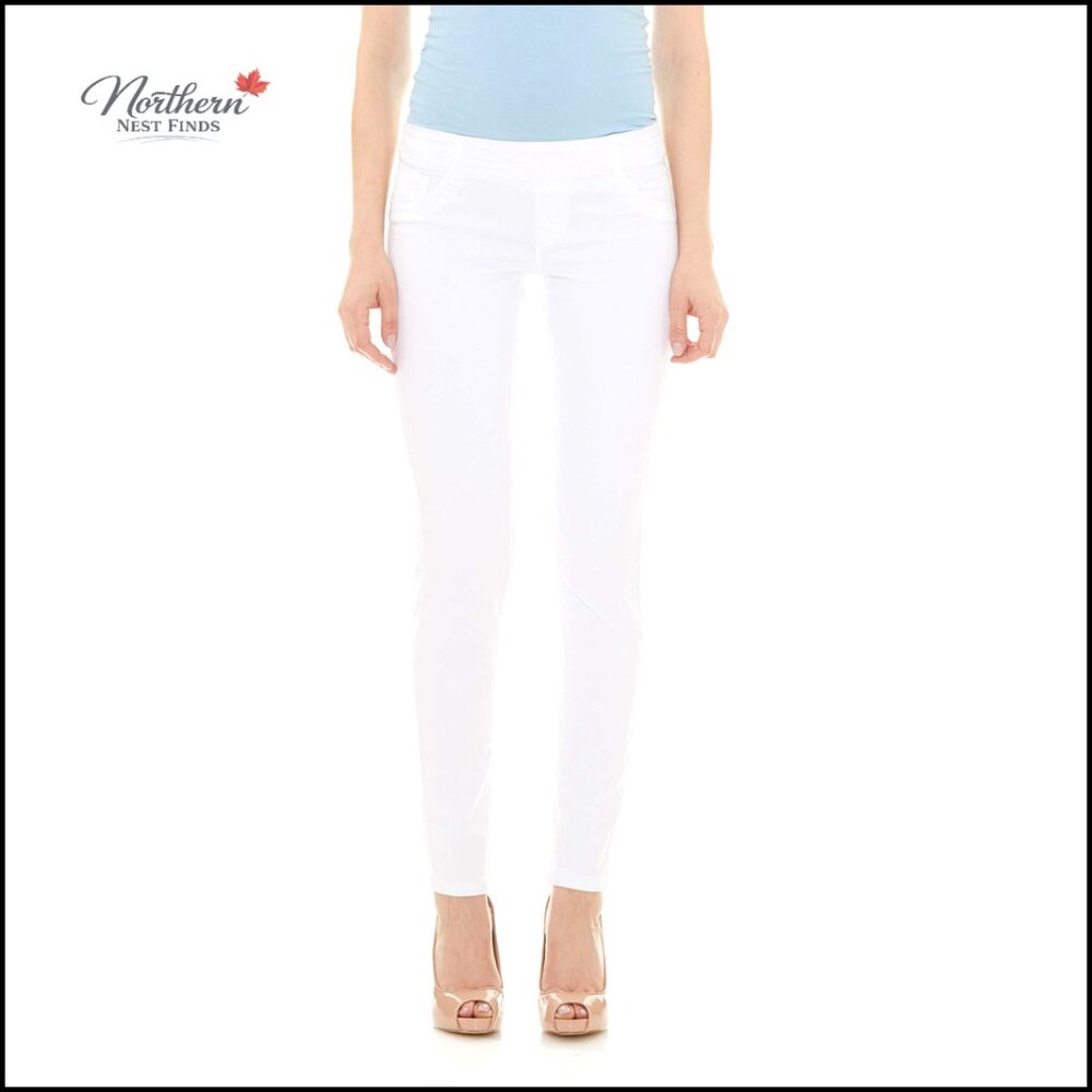 Skinny Stretch Pull-On Jeans with Elastic Waist